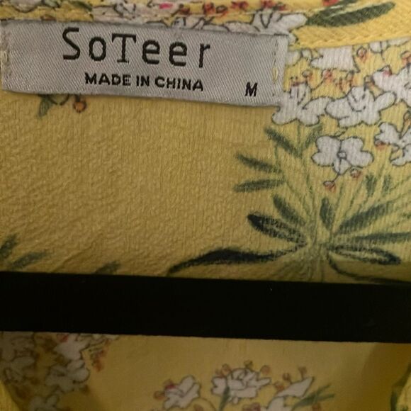 Soree Floral Yellow Women's Tunic - Picture 2 of 4